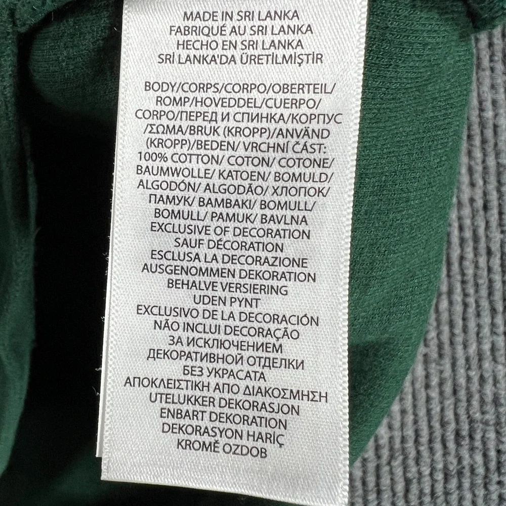 Polo Ralph Lauren Sweater Mens XL Extra Large Green Long Sleeve Mock 1/4 Zip